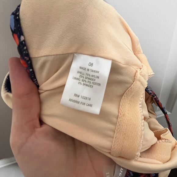 Garnet Hill Active Square Neck One Piece Swimsuit Ruched Flattering Size 8 - Picture 6 of 8